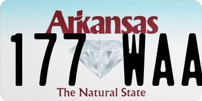 AR license plate 177WAA