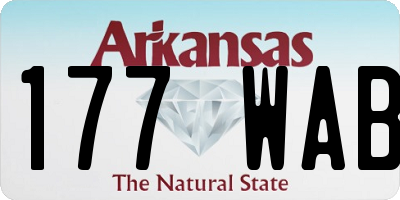 AR license plate 177WAB