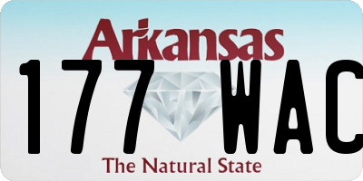 AR license plate 177WAC