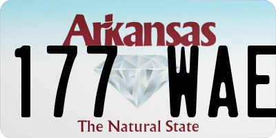 AR license plate 177WAE