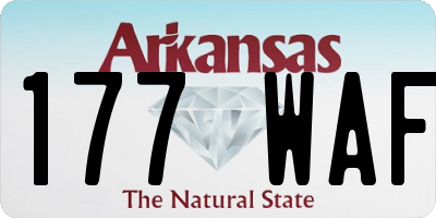 AR license plate 177WAF