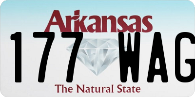 AR license plate 177WAG