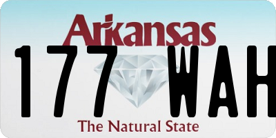 AR license plate 177WAH