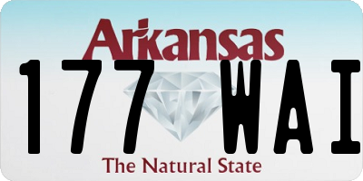 AR license plate 177WAI