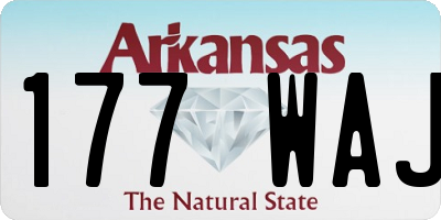 AR license plate 177WAJ
