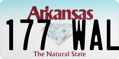 AR license plate 177WAL