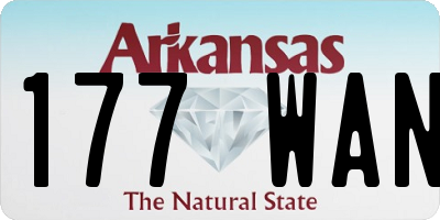 AR license plate 177WAN