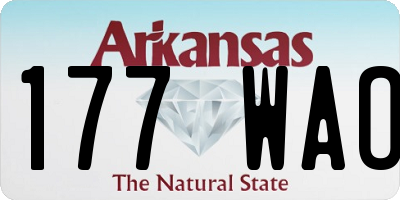 AR license plate 177WAO