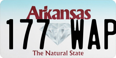 AR license plate 177WAP