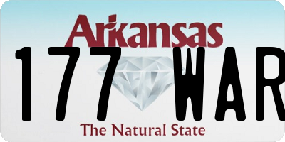 AR license plate 177WAR