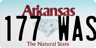 AR license plate 177WAS