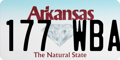 AR license plate 177WBA