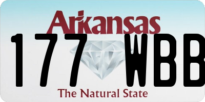 AR license plate 177WBB
