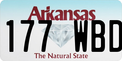 AR license plate 177WBD