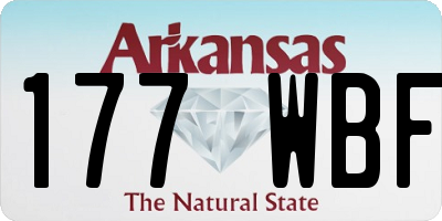AR license plate 177WBF