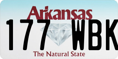 AR license plate 177WBK