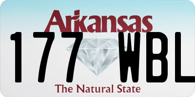AR license plate 177WBL