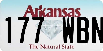 AR license plate 177WBN