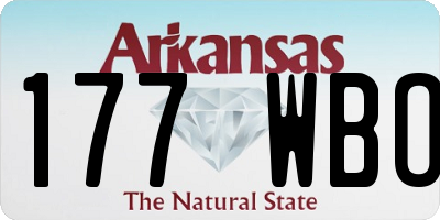 AR license plate 177WBO