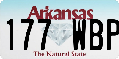 AR license plate 177WBP