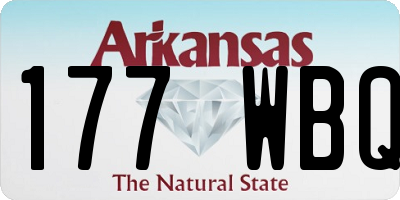 AR license plate 177WBQ