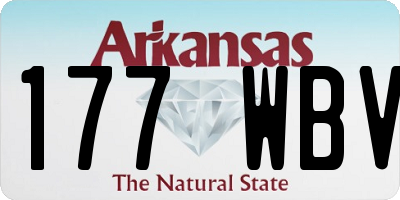 AR license plate 177WBV