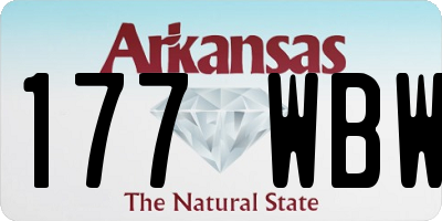 AR license plate 177WBW