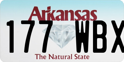 AR license plate 177WBX
