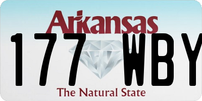 AR license plate 177WBY