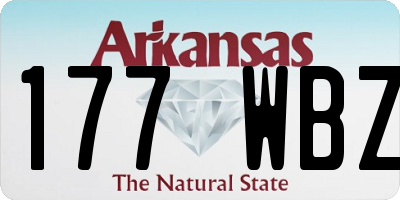 AR license plate 177WBZ