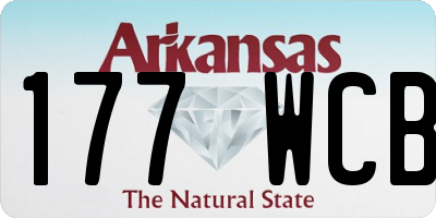 AR license plate 177WCB