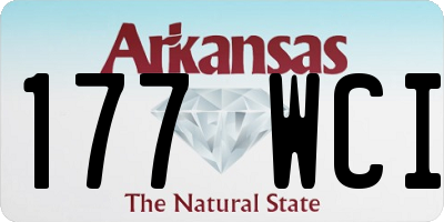 AR license plate 177WCI