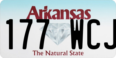 AR license plate 177WCJ