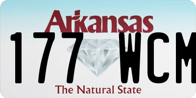 AR license plate 177WCM