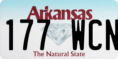 AR license plate 177WCN