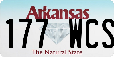 AR license plate 177WCS