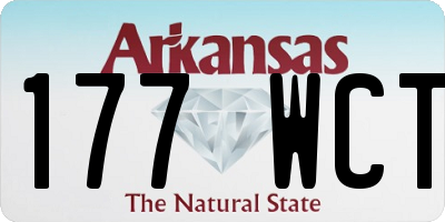 AR license plate 177WCT