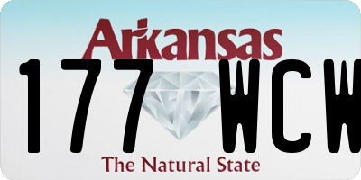 AR license plate 177WCW