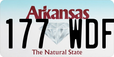 AR license plate 177WDF