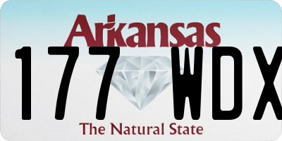 AR license plate 177WDX