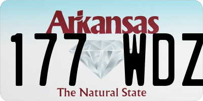 AR license plate 177WDZ