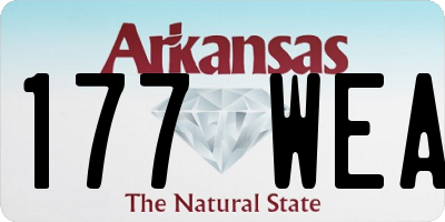 AR license plate 177WEA