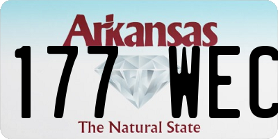 AR license plate 177WEC