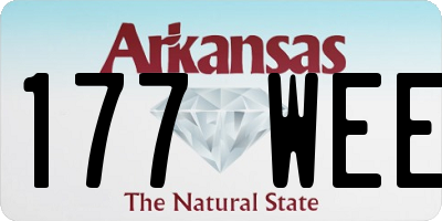 AR license plate 177WEE