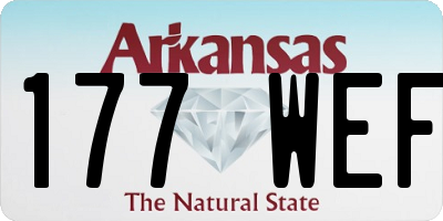 AR license plate 177WEF
