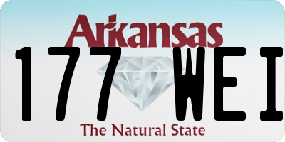 AR license plate 177WEI