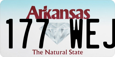 AR license plate 177WEJ