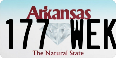 AR license plate 177WEK