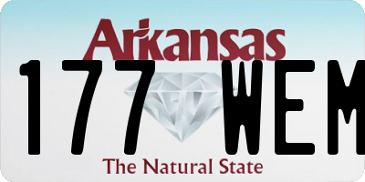 AR license plate 177WEM