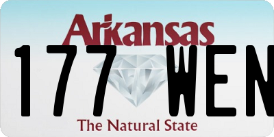 AR license plate 177WEN